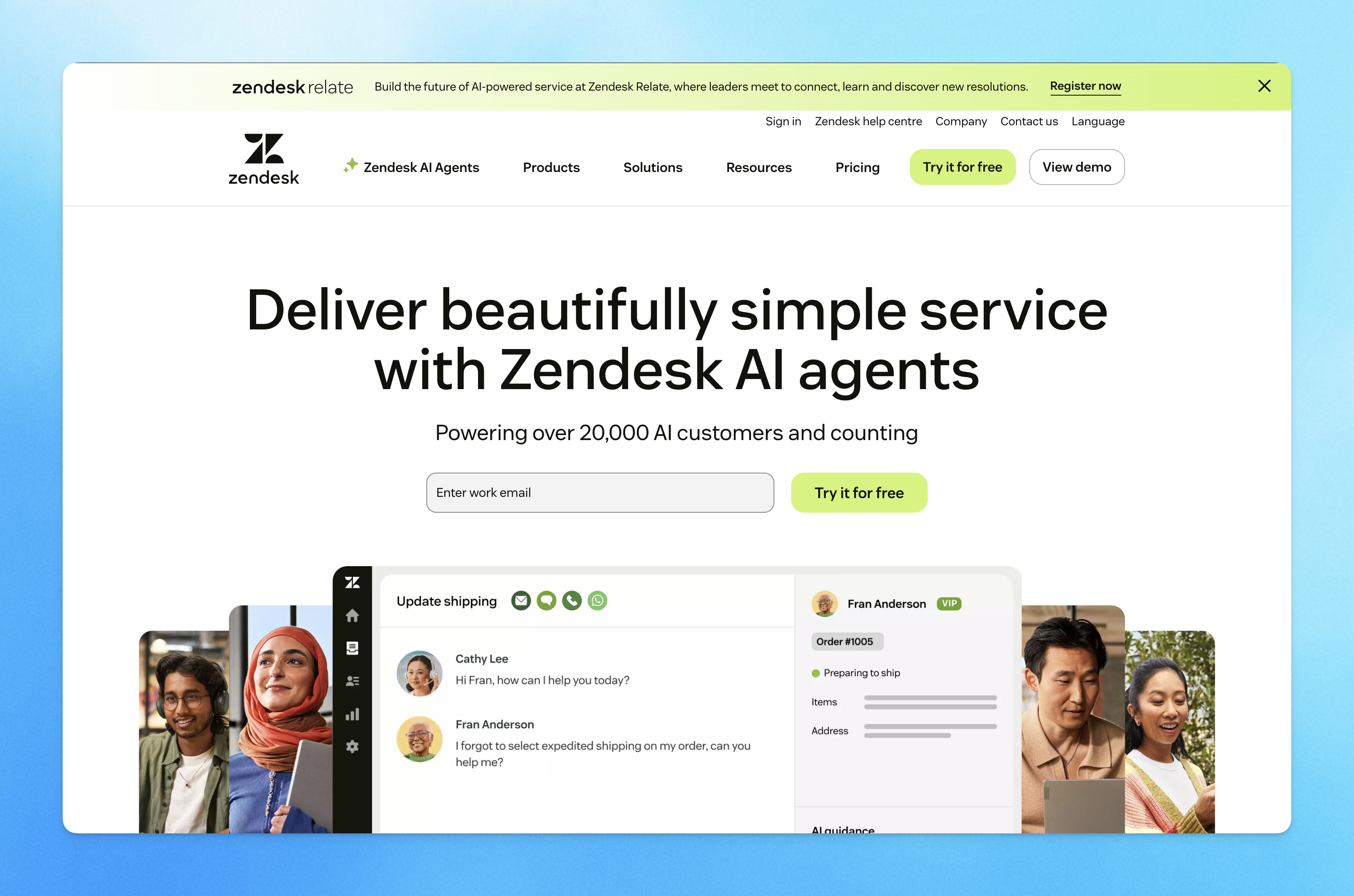 Zendesk agent workspace